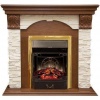 Современный камин для загородного дома Real-Flame Dublin LUX STD/EUG AO с очагом Fobos s Lux BL/BR, 