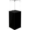 Газовый уличный обогреватель мощностью 8-10 кВт Kratki PATIO MINI/M/G31/37MBAR/CZ - черное стекло, с