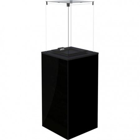 Газовый уличный обогреватель мощностью 8-10 кВт Kratki PATIO MINI/M/G31/37MBAR/CZ - черное стекло, с