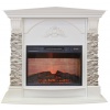 Угловой электрокамин с плоским фронтальным стеклом Real-Flame Athena Corner GR STD/EUG/24 WT с очаго