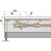 Внутрипольный конвектор длиной 30 см - 1 м Minib COIL-PMW125 1000