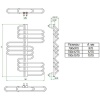 Электрический полотенцесушитель лесенка Grota Rio 700x1275 El