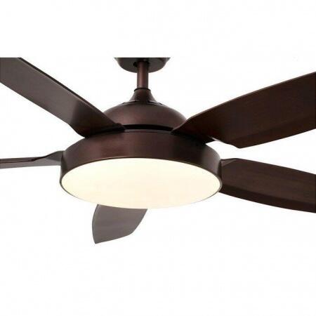 Вентилятор с подсветкой Faro Leyte Brown