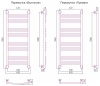 Водяной полотенцесушитель лесенка Сунержа Богема+ 1000x400
