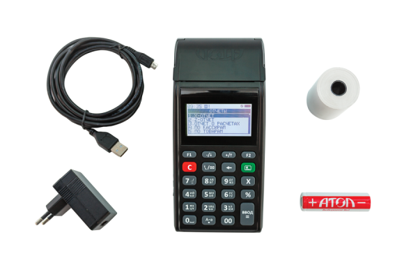 Кассовый аппарат ККТ АТОЛ 91Ф (Wifi, 2G, ВТ, Ethernet, без ФН) черный