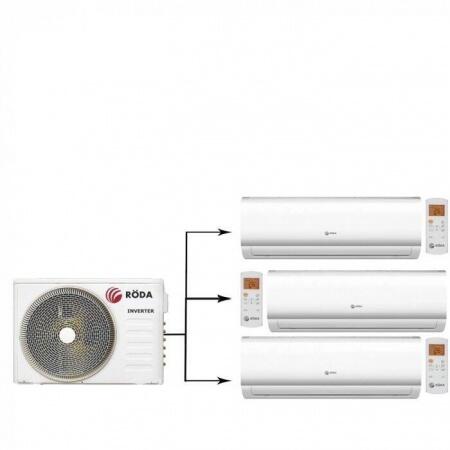 Внешний блок мульти сплит-системы на 3 комнаты Roda RUI-3M27BB/RSI-M07WB*3шт