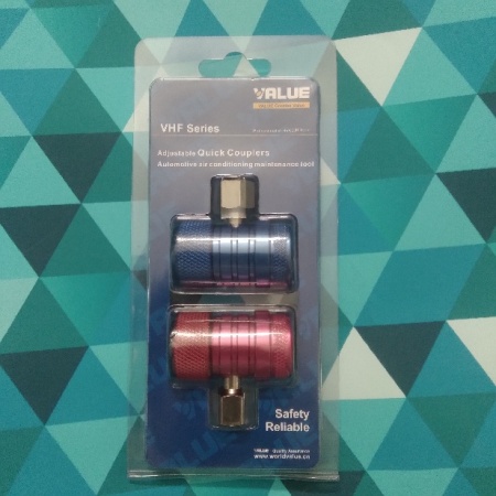 Набор муфт быстросъемных VALUE VHF-SB M1/4"х1,5 (внутр. резъба) для заправки автокондиционеров