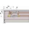 Внутрипольный конвектор длиной 1,1 м - 1,5 м Minib COIL-PMW165 1250