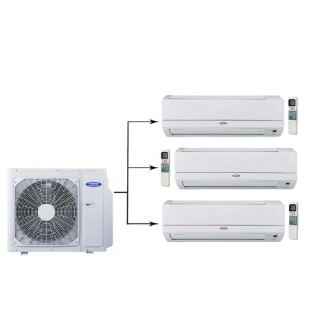 Мульти сплит-система на 3 комнаты General Climate GU-M3E24H1/GC-ME07HR*3шт