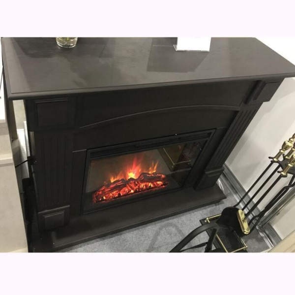 Электрокамин с эффектом живого огня и звуком Real-Flame Carolina 25,5/24 DN с очагом Irvine 24