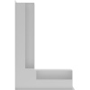 Вентиляционная решетка для камина Kratki Люфт угловая/9*40 см левая белая LUFT/NL/9/40/45S/B