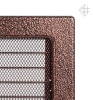 Вентиляционная решетка для камина Kratki 22х45 черная/медь пористая с жалюзи 22/45MX