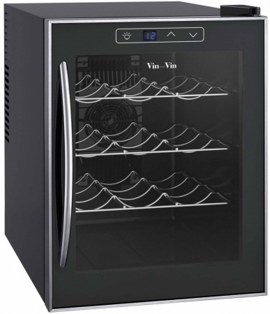 Винный шкаф Climadiff VSV12K (3 пол.-12 бут, система Пельтье, выбор от 14 до 18С)