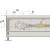 Внутрипольный конвектор длиной 1,1 м - 1,5 м Minib COIL-PT 1250