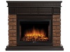 Портал Firelight Bricks Wood 25 камень темный, шпон венге