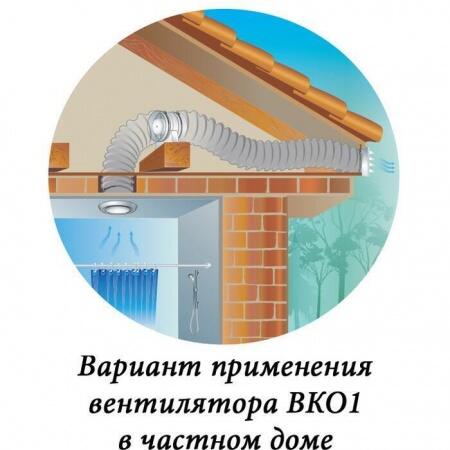 Вытяжка для ванной диаметр 150 мм Vents 150 ВКО1 пресс