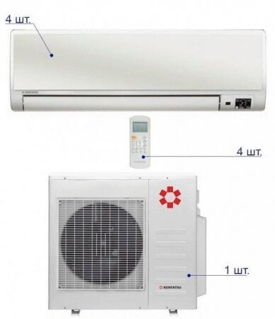 Внешний блок мульти сплит-системы на 4 комнаты Kentatsu K4MRE100HZAN1/KMGBA25HZAN1*4шт
