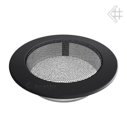Вентиляционная решетка для камина Kratki КРУГЛАЯ графитовая д.150 FI/150G
