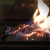 Газовый уличный обогреватель мощностью 8-10 кВт Kratki PATIO/M/G31/37MBAR/B - белое стекло, с ручным