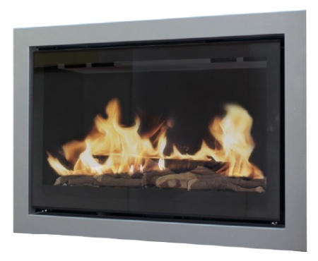 Газовый камин KARMA STYLE Huge line 60 grey metallic