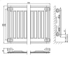Стальной панельный радиатор Тип 10 Kermi FKO 10 900x800