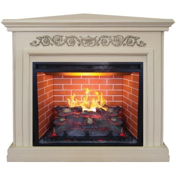 Угловой 3D электрокамин с увлажнителем воздуха Real-Flame Leticia Corner 26 WT с очагом 3D Leeds 26