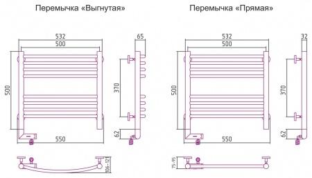 Электрический полотенцесушитель лесенка Сунержа Богема 2.0 500х500
