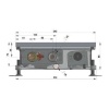 Внутрипольный конвектор длиной 1,1 м - 1,5 м Minib COIL-TO85 1250