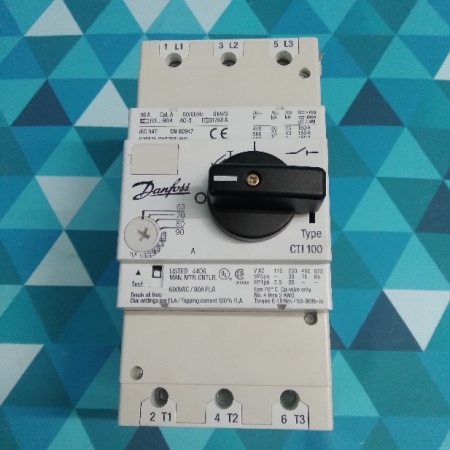 Автомат. выключатель Danfoss CTI 100 (047B3015) (63-90А, 45кВт при 380-415В (АС-3),размыкание 1260А)