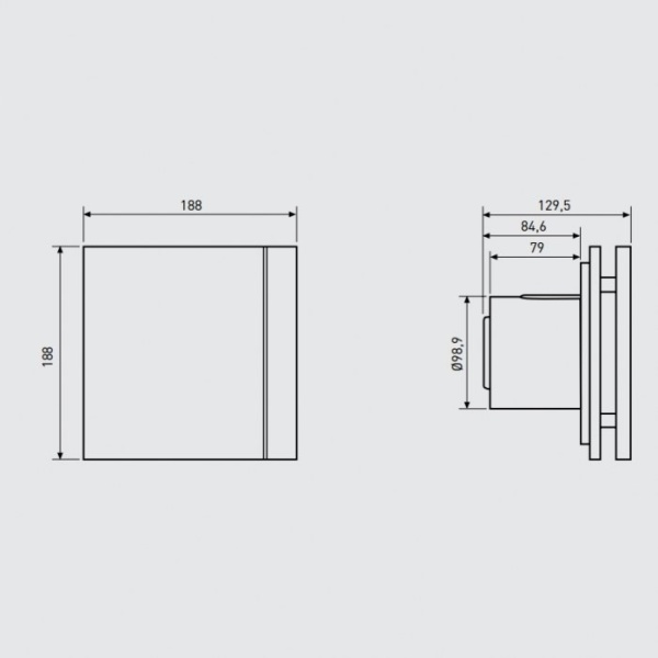 Вытяжка для ванной диаметр 100 мм Soler & Palau SILENT-100 CRZ DESIGN BARCELONA (230V 50)