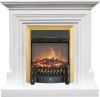 Каминокомплект Bradford - Белый с очагом Fobos FX M Brass