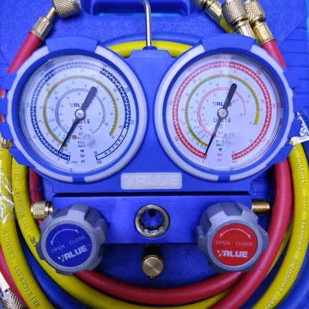 Манометрическая станция VALUE VMG-2-R410-02 набор в кейсе (коллектор + 2 адаптера + 3 шланга 150см)