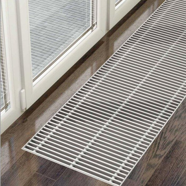 Внутрипольный конвектор длиной 1,1 м - 1,5 м Varmann Ntherm Air 370x150x1250