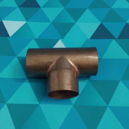 Тройник медный 1-3/8" (35мм.) пайка