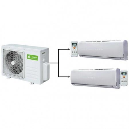 Внешний блок мульти сплит-системы на 2 комнаты Chigo C2OU-18HVR1/CSG-09HVR1(J150)*2шт