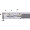 Внутрипольный конвектор длиной 1,1 м - 1,5 м Minib COIL-T80 1500