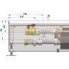 Внутрипольный конвектор длиной 1,1 м - 1,5 м Minib COIL-MT 1250