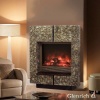 Электрокамин (очаг+портал) Glenrich Да Винчи 33 (Sharm 33 BL,BR) камень-Коричневый
